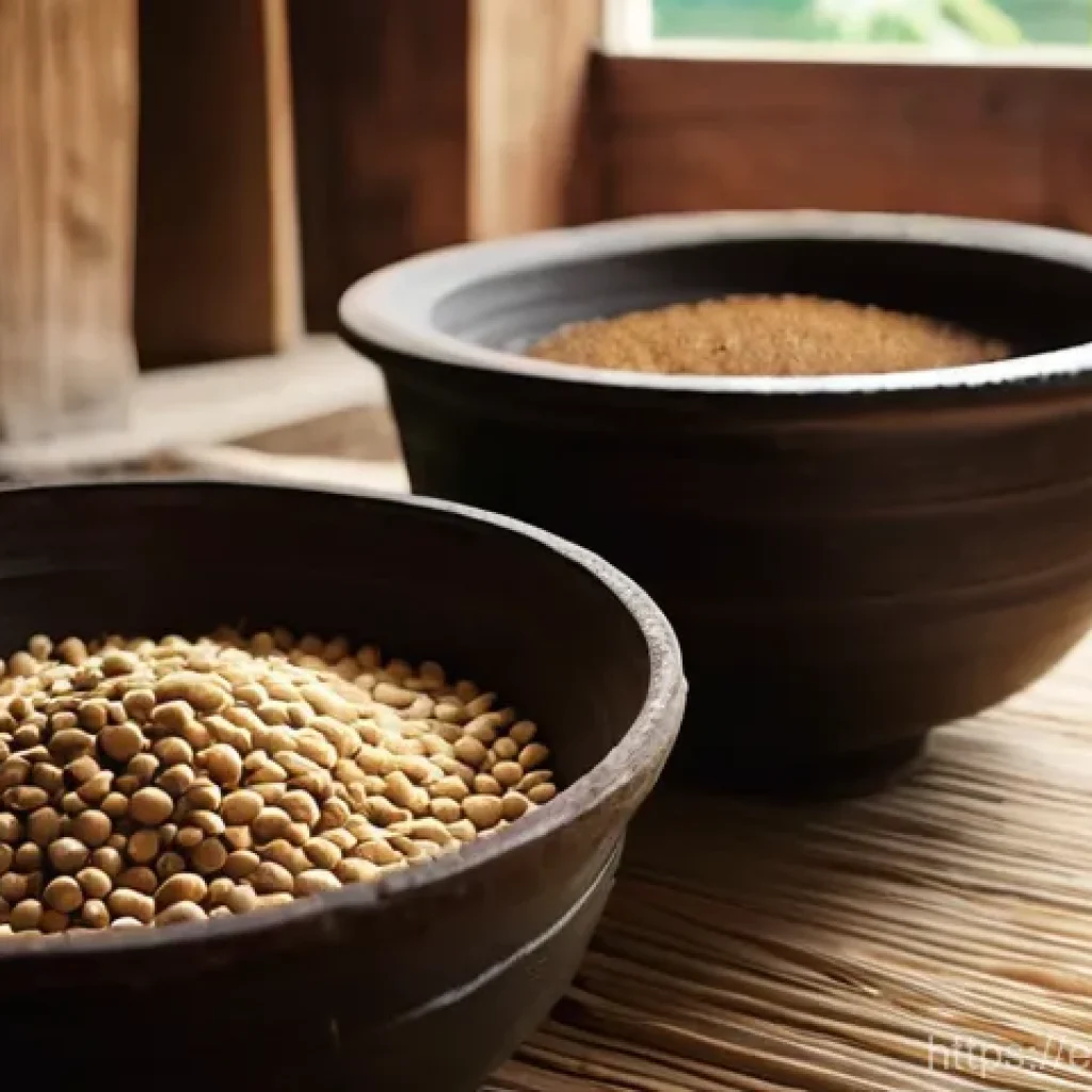 청국장 - **Prompt 1: The Art of Traditional Cheonggukjang Fermentation**
"A close-up, warm-toned photogra...