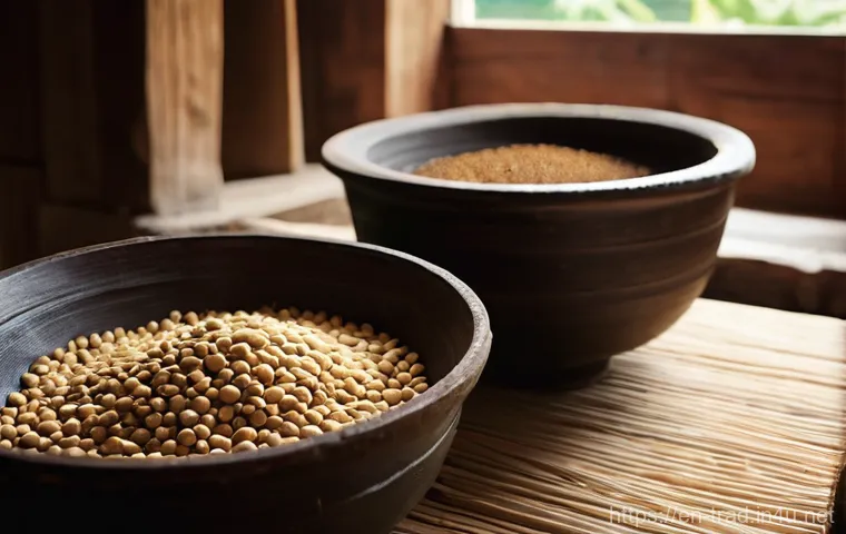 청국장 - **Prompt 1: The Art of Traditional Cheonggukjang Fermentation**
"A close-up, warm-toned photogra...